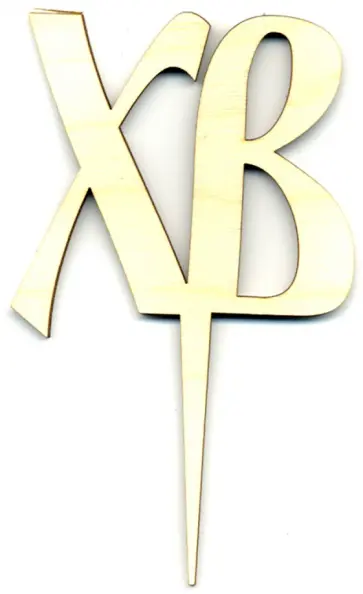 Шпажка "ХВ" украшение для кулича обложка книги