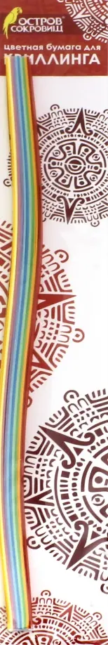 Бумага для квиллинга "РАДУГА" 10 цветов,100 штук, 5 мм (128754) обложка книги