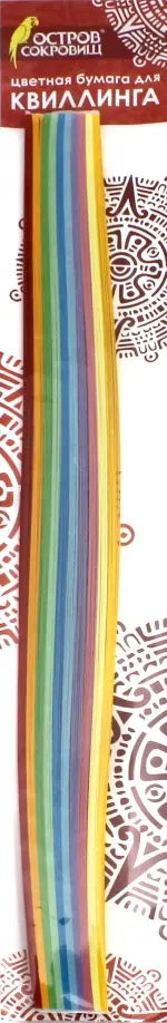 Бумага для квиллинга "РАДУГА" 10 цветов, 200 штук, 3 мм (128750) обложка книги