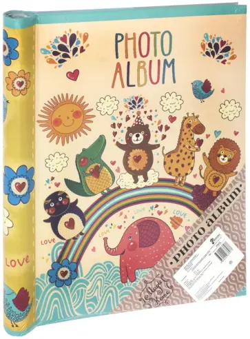 Фотоальбом "Слоник и радуга" (10 магнитных листов) (77012) обложка книги