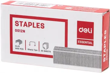 Скобы для степлера №24/6, 1000 штук (E0012N) Скобы для степлера №24/6, 1000 штук (E0012N) обложка книги