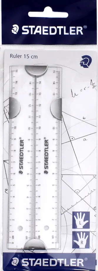 Набор из 2-х пластиковых линеек для левшей и правшей, 15 см (562152PB) обложка книги