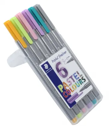 Набор капиллярных ручек "Triplus" (0.3 мм, 6 пастельных цветов) (334SB6CS1) обложка книги