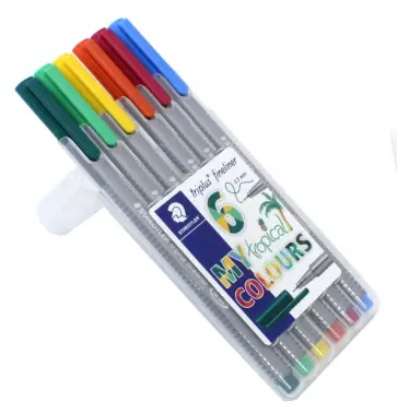 Набор капиллярных ручек "Triplus. My Tropical Colours" (0.3 мм, 6 цветов) (334SB6CS4) обложка книги