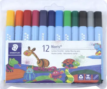 Набор фломастеров "Noris Jumbo" (12 цветов) (328-FWP12) обложка книги
