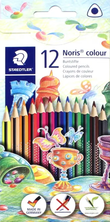 Карандаши цветные "Noris Colour" (12 цветов, трехгранные) (187C12) обложка книги