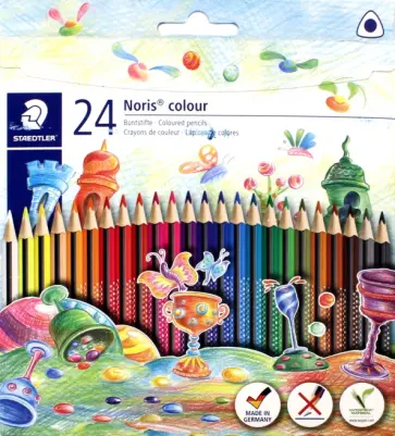 Карандаши цветные "Noris Colour" (24 цветные, трехгранные) (187C24) обложка книги