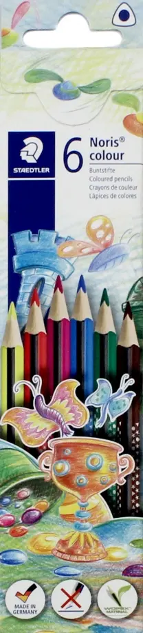Карандаши цветные "Noris Colour" (6 цветов, трехгранные) (187C6) обложка книги