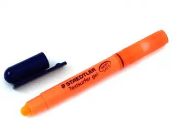 Текстовыделитель гелевый (3 мм, оранжевый неон) (264-4 обложка книги