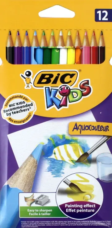 Карандаши цветные акварельные "Aquacouleur" (12 цветов) (B8575613) обложка книги