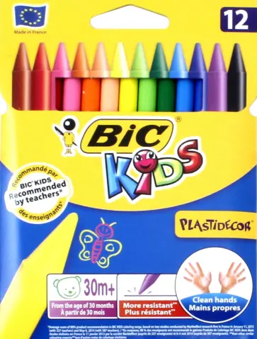 Мелки "BIC Plastidecor" (12 цветов) (B920299) обложка книги