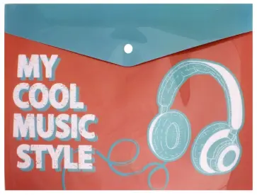 Папка для школьных тетрадей "Наушники" (А4, кнопка) (46615) обложка книги