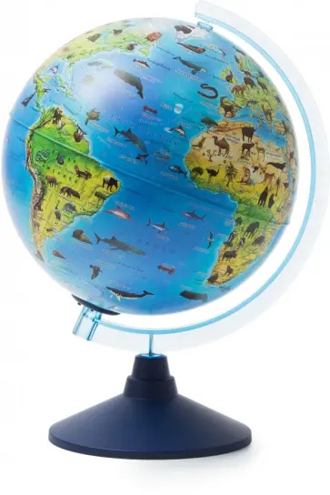 Глобус Зоогеографический (детский) d250 с подсветкой (Ве012500268) обложка книги