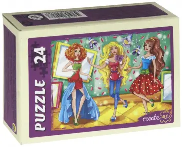 Puzzle-24 "Модные девочки" (в ассортименте) (П24-9918) обложка книги