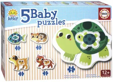 Пазл 5 в 1 "Животные" (14 деталей) (17573) обложка книги