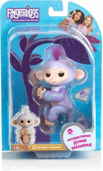 Интерактивная обезьянка КИКИ  (светло пурпурная) обложка книги