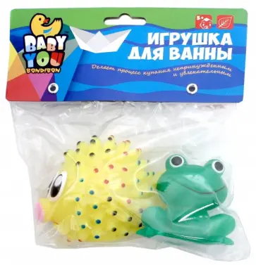 Набор для купания "Морской ёж, лягушка" 2 штуки (EL1205) обложка книги