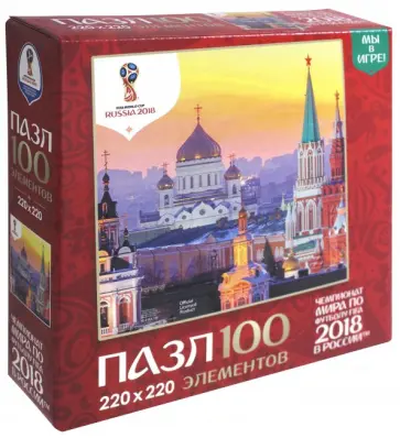 Пазл-100 "Города. Вечерний закат в Москве" (03796) обложка книги
