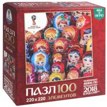 Пазл-100 "Матрешки. Красочные матрешки" (03803) обложка книги