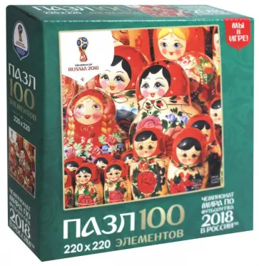 Пазл-100 "Матрешки. Семейство матрешек" (03804) обложка книги