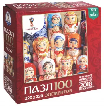Пазл-100 "Матрешки. Расписные куклы" (03805) обложка книги