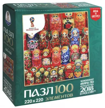 Пазл-100 "Матрешки. Деревянные куклы" (03806) обложка книги