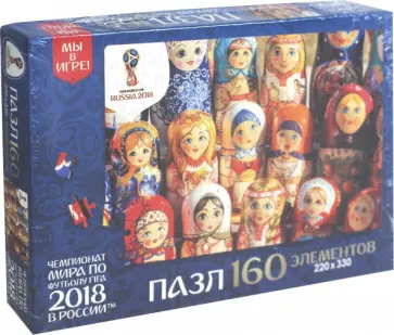 Пазл-160 "Матрешки. Расписные куклы" (03828) обложка книги
