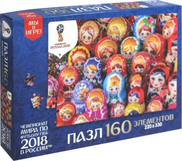 Пазл-160 "Матрешки. Красочные матрешки" (03830) обложка книги