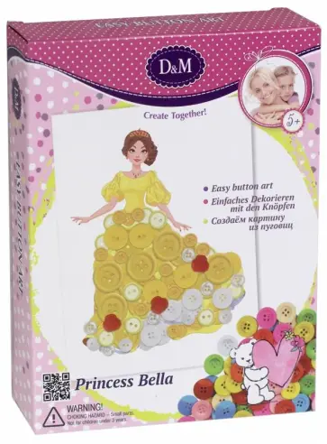 Создаем картину из пуговиц "Принцесса Белла" (67860) обложка книги