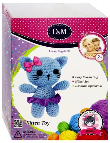 Набор для вязания игрушки крючком "Кошка Милашка" (66800) обложка книги