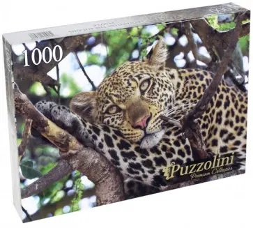 Puzzle-1000 "Леопард на ветках" (GIPZ1000-7708) обложка книги