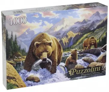 Puzzle-1000 "Медведи на рыбалке" (MGPZ1000-7730) обложка книги