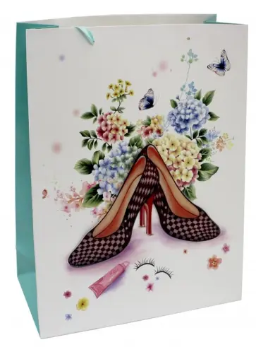 Пакет подарочный бумажный "Модница" (40х30х11см) (M-8060) обложка книги