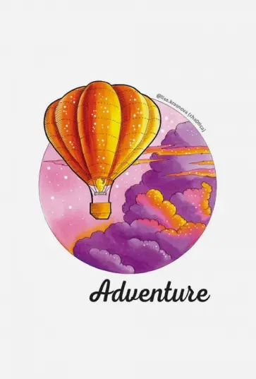 Блокнот "Adventure. Скетчи Лизы Красновой" (32 листа, линейка) Блокнот "Adventure. Скетчи Лизы Красновой" (32 листа, линейка) обложка книги