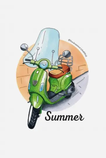 Блокнот "Summer. Скетчи Лизы Красновой" (32 листа, линейка) Блокнот "Summer. Скетчи Лизы Красновой" (32 листа, линейка) обложка книги