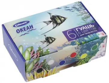 Гуашь 6 цветов 17 мл "Океан" (FG-106-OC) Гуашь 6 цветов 17 мл "Океан" (FG-106-OC) обложка книги