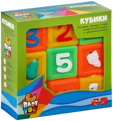 Набор игровой для купания "Кубики" (89022/ 4031WB/ ВВ2001) обложка книги