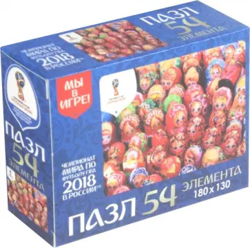 Пазл-54 Матрешки. Ярмарка матрешек (03786) обложка книги