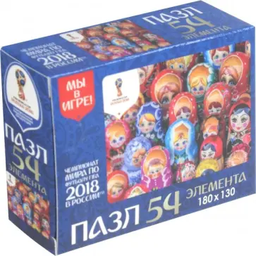 Пазл-54 Матрешки. Красочные матрешки (03788) обложка книги