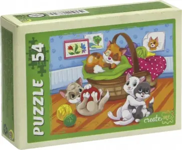 Puzzle-54 "Рисованные котята" (П54-6345) обложка книги