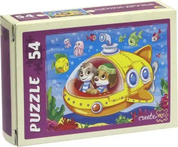 Puzzle-54 "Щенки-друзья" (П54-6348) обложка книги