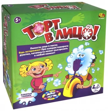 Игра настольная "Торт в лицо" (РТ-00650) обложка книги