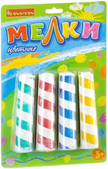 Набор мелков "Спираль" (4 мелка) (ВВ2068/Y22622005) обложка книги