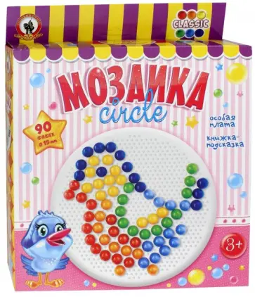 Мозаика "Classic Птичка" 90 элеметнов,круглая плата (03920) обложка книги