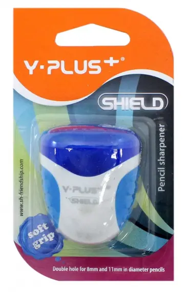 Точилка "Shield" 2 отверстия с контейнером (ассортимент) (DSX1001B B) обложка книги