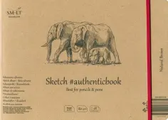 Скетчбук #authenticbook (28 листов, А5, крафт) (5EB-28ST/NTB) обложка книги
