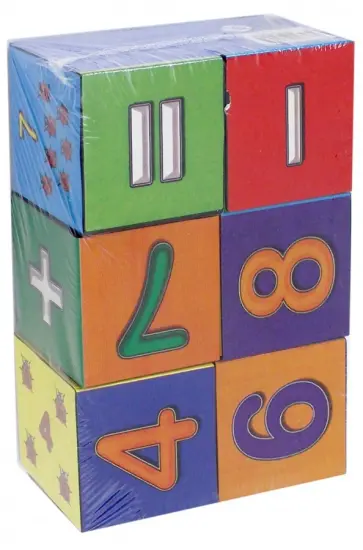 Кубики пластиковые. 6 штук Я УЧУСЬ СЧИТАТЬ (К06-9743) обложка книги