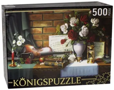 Puzzle-500 ЦВЕТОЧ НАТЮРМ СО СКРИПКОЙ (АЛК500-8333) обложка книги