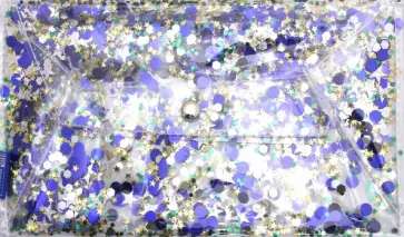 Пенал школьный "Синий" (с пайетками, 1 отделение, на кнопке) (46420) обложка книги