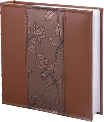 Фотоальбом на 200 фото, 10х15 см, коричневый обложка книги